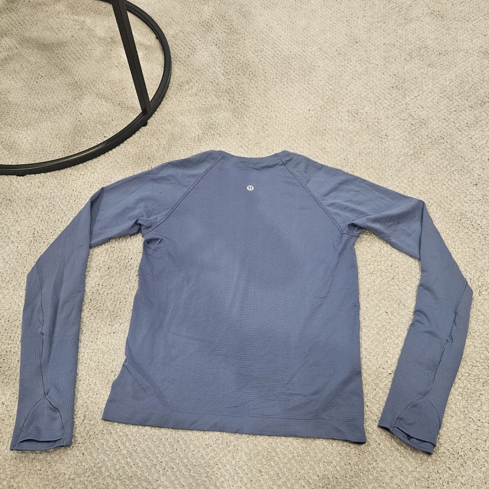 SOLD LULULEMON Swiftly Tech Long Sleeve Shirt 2.0 *Race Length Water Drop Size 6 - Picture 6 of 6